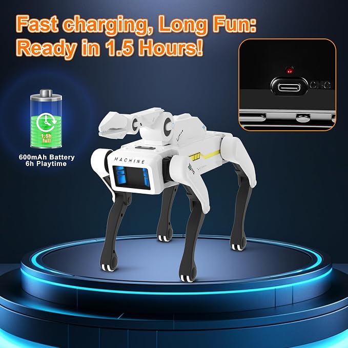 Smart Robot Dog 2 in 1- Interactive STEM Pet with Voice Control, 30+ Actions & APP Programming, Durable Design for Kids Age 6+ (Compatible with iOS/Android)