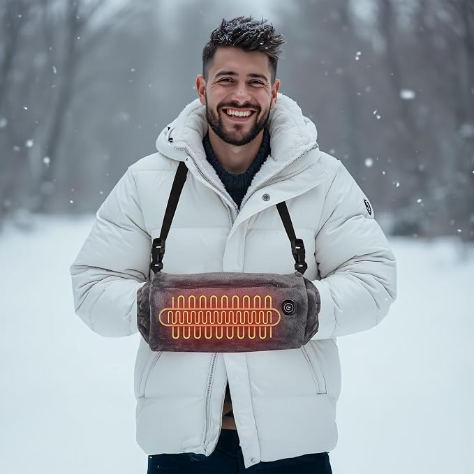 Hand Warmers Rechargeable: Reusable Electric Heated Gloves - Portable Heating Pouch - Relief Hand Heater for Arthritis - for Hunting Football Camping Golf Xmas Gifts