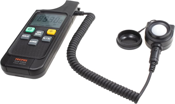 TECPEL DLM-530A Digital Light Meter High-Precision Illuminance Measurement 0.0~19990 Fc / 0.0~199900 Lux
