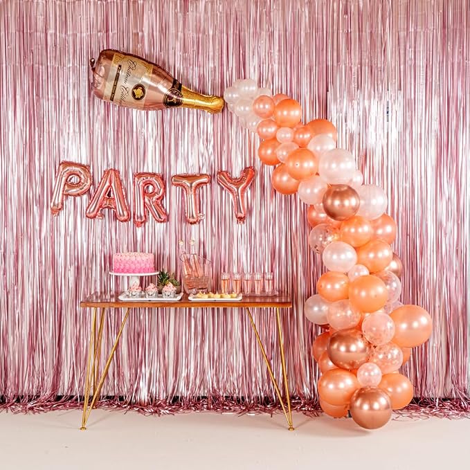 Restaurantware Balloon Arch Kit 86 Balloons, Strip, Rubber, Knot, Glue Dot Strip Balloon Decoration Set DIY Champagne Bottle Garland Assorted Colors for Party Decorations