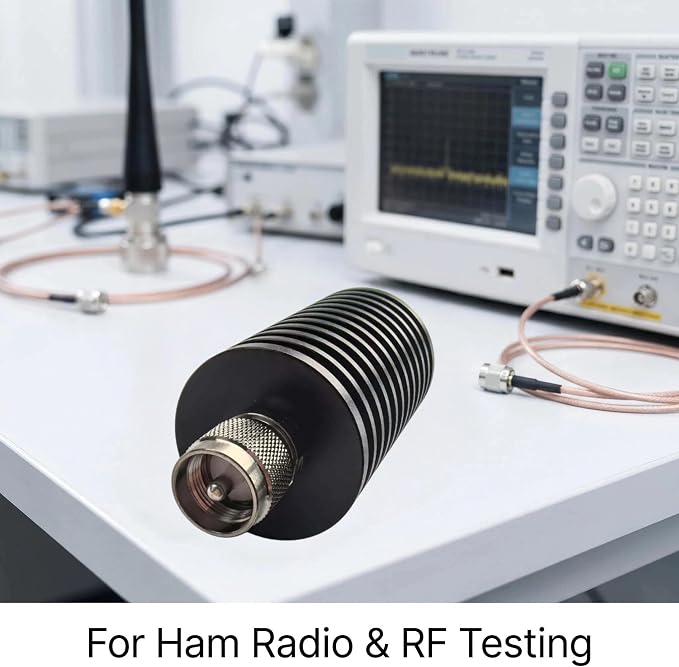BECEN 50 Watt PL259 Dummy Load - 50 Ohm UHF Dummy Load for Ham Radio, DC to 1.0Ghz Lower VSWR 50 Watt PL259 Termination Load for Antenna Testing, SWR Measurement, and Radio Transmitter (50 Watt)