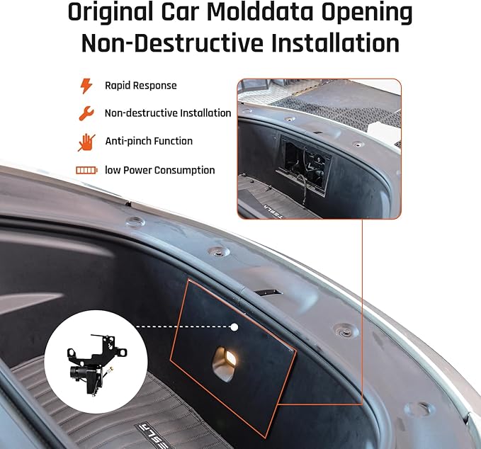 Automatic Power Frunk Closer for Tesla Model X 2021-2025 - Hands Free Soft Close Front Trunk Lock with Electric Suction Easy Install