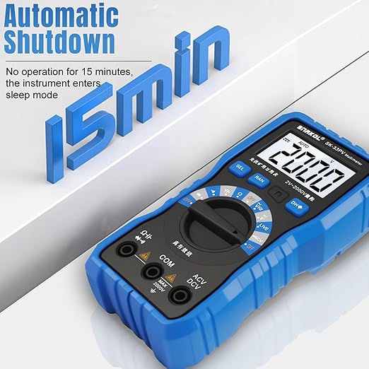 Digital Multimeter Tester, 2000V Volt Meter TRMS, High Voltage Meter for AC DC Voltage, Resistance, Continuity, Diode, Frequency Test with NCV, Backlit LCD Display, Data Hold, Auto-Ranging