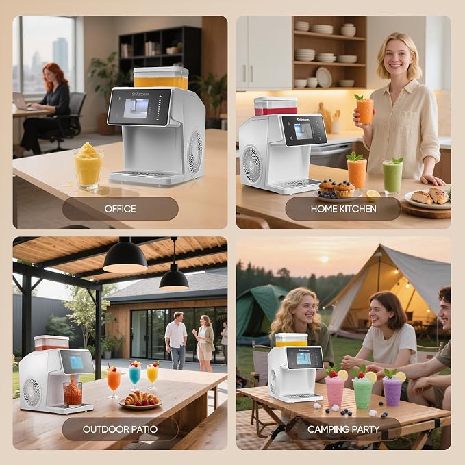 Stillstorm Shaved Ice Machine Snow Cone Maker No Ice Needed，Snowflake Machine with RapidChill Technology, Auto-Clean SUS304, Adjustable Speed Snowflake Maker for Home, Party, Bar...
