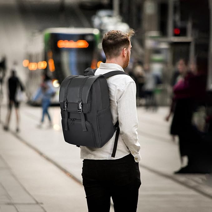 BERTASCHE Laptop Backpack 17.3'' with Lunch Compartment, Work Backpack for Men Women