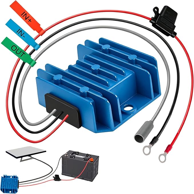 Guhiwk Starlink Mini 12V Adapter, Starlink Mini DC Step Up Converter 9V-28V to 30V 3.5A with Female Power Cord, Starlink-Mini Power Supply for RV, Truck, Marine, Camping&Off-Grid (Blue)