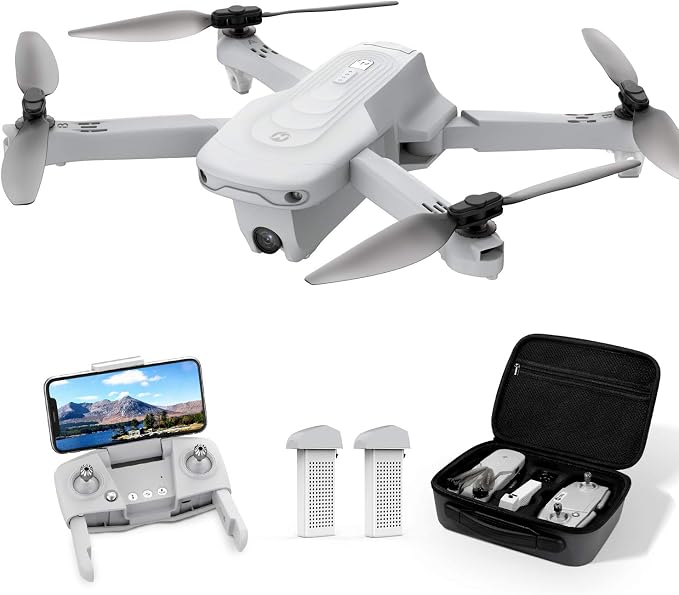 Holy Stone HS175 Drone with Camera for Adults 2K UHD, GPS Auto Return, 5GHz FPV RC Quadcopter Follow Me, Waypoints, Circle Fly, Optical Flow, Headless Mode, 2 Batteries for 40 Min and Carrying Case