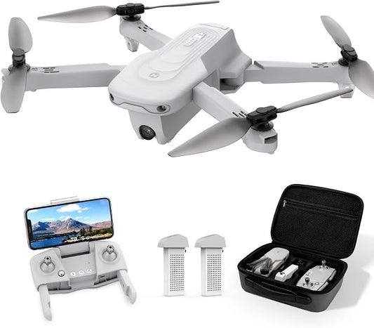 Holy Stone HS175 Drone with Camera for Adults 2K UHD, GPS Auto Return, 5GHz FPV RC Quadcopter Follow Me, Waypoints, Circle Fly, Optical Flow, Headless Mode, 2 Batteries for 40 Min and Carrying Case