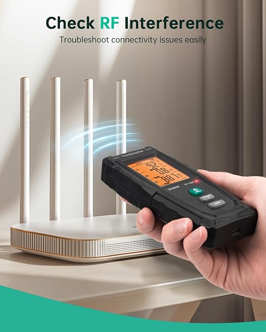 ERICKHILL 3 in 1 EMF Detector, Electromagnetic Field Radiation Detector for EF, RF, MF, WiFi,5G Signal,Triple Alarm Modes, Type-C Charging, EMF Meter for Home, Office, and Paranormal Investigation