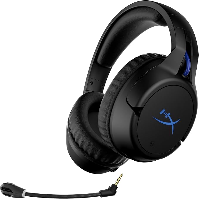 HyperX Cloud Flight – Wireless Gaming Headset for PS5 and PS4, Up to 30-hour battery, Memory foam ear cushions and premium leatherette, Noise-Cancelling Microphone with LED Mic Mute