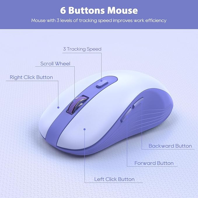 Wireless Keyboard and Mouse Combo, Retro Round Keycaps, Cute Full-Size Typewriter Keyboard with Phone Holder, Sleep Mode, Click Soft, 2.4GHz Cordless Connection for Windows/PC/Laptop