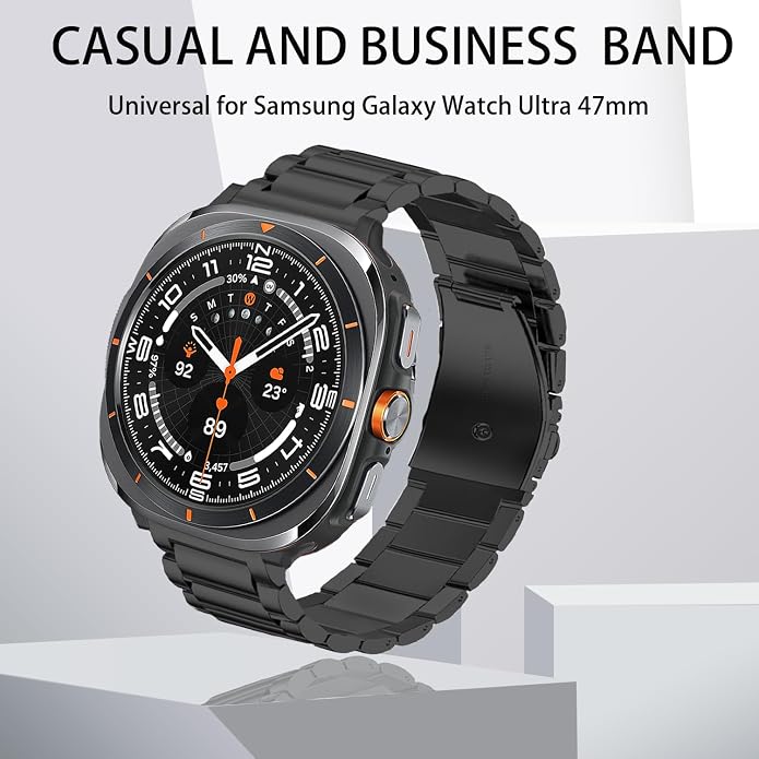 GOLDTOLUCK No Gap Stainless Steel Band Compatible with Samsung Galaxy Watch 8 7 6 5 4 Classic FE Pro Ultra 40mm 44mm 46mm 43mm 47mm 45mm 42mm Replacement Men Women Milanese Metal Elegant Casual