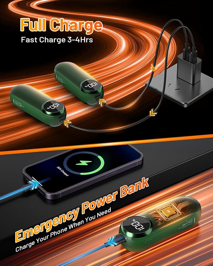 Rechargeable Hand Warmers 2 Pack - Magnetic AI Electric Hot Hands with LED Light, 3 Heat Settings Double Sided, 15H Battery Life, Portable Electric Heater for Outdoor，Hunting Camping ， Christmas Gifts