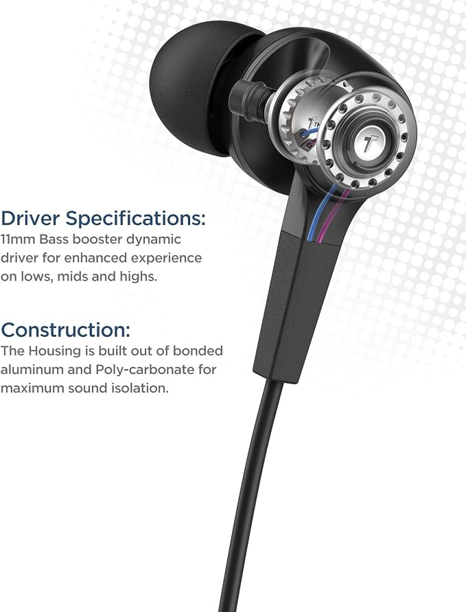 Thore iPhone Earphones (Apple MFi Certified) V120 in Ear Wired Lightning Earbuds (Sweat/Water Resistant) Headphones with Mic/Volume Remote for iPhone 12/13/14 Pro Max - Black
