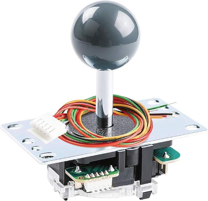 Sanwa JLF-TP-8YT Joystick + Sanwa 8 pcs OBSF-30 Push Button Bundle Kit Color : Gray - for Arcade Game 4 & 8 Way Adjustable, Compatible with Catz Mad SF4 Tournament Joystick S@NWA