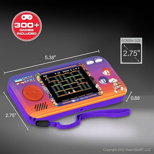 My Arcade Data East Pocket Player: Portable Gaming System with 308 Preloaded Retro Games, 2.75" Color Screen, Speakers (DGUNL-4127)