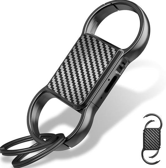 128GB Keychain Voice Recorder,Audio Recording Device with Triple Noise Reduction,Voice Activated Recorder 9200 Hours Capacity,HD Playback for Lectures,Meetings,Interviews