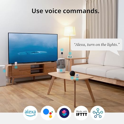 SwitchBot Bot Black & Hub Mini Kit: Automate IR Devices & Physical Switches with Alexa/Google Voice Control, App Scenes & Timers.