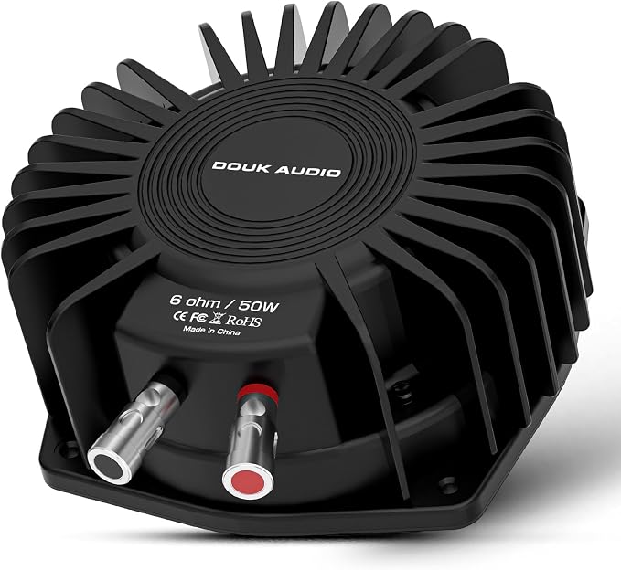 Douk Audio BS-1 Bass Shaker: 50W High Power Tactile Transducer - Subwoofer Lows for Home Theater, Car Audio & Gaming Chair Vibration Immersion (1 Pair)