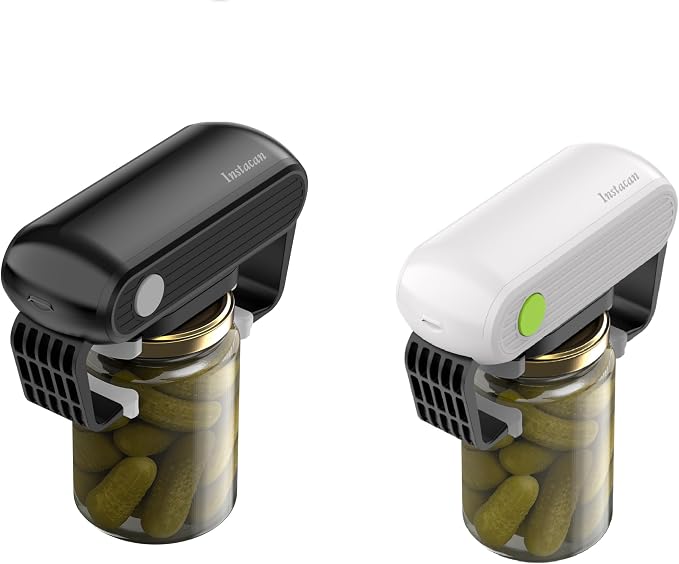 2 Effortless Electric Jar Opener Easy Opens Twist-Lid, One Handed Automatic Jar Opener for Weak Hands & Seniors with Arthritis, Battery Operated Essential Kitchen Gadgets Gift for Home Assistance