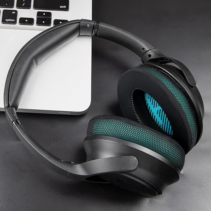SoloWIT Cooling-Gel Earpads Cushions for Bose Headphones, Replacement Ear Pads for Bose QuietComfort 15 QC15 QC25 QC2 QC35/Ae2 Ae2i Ae2w/SoundTrue & SoundLink Around-Ear & Around-Ear II - Dark Green