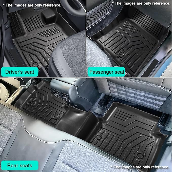 T TGBROS Floor Mats Custom Fit for 2018-2023 Kia Rio 5-Door Accessories 2 Rows Floor Liners Set All Weather Protection TPE Non-Slip Black