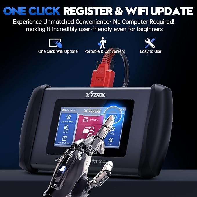 OBD2 Scanner XTOOL IP508, 9 Services, Scan Tool for ABS Bleed, EPB, BMS, Oil Reset, Throttle Relearn, ABS SRS Transmission Car Diagnostic Tool, Check Engine Code Reader, No Subscription Fee