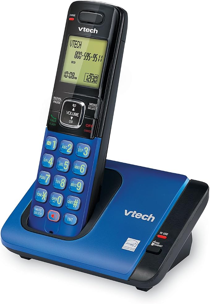 VTech CS6719-15 DECT 6.0 Phone with Caller ID/Call Waiting, 1 Cordless Handset, Blue