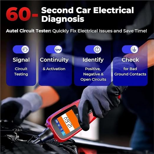 Car Code Reader, Battery Power Circuit Probe Kit 12V 24V AC DC Digital Voltage Automotive Tester Diagnostic Test Tool,for Cars
