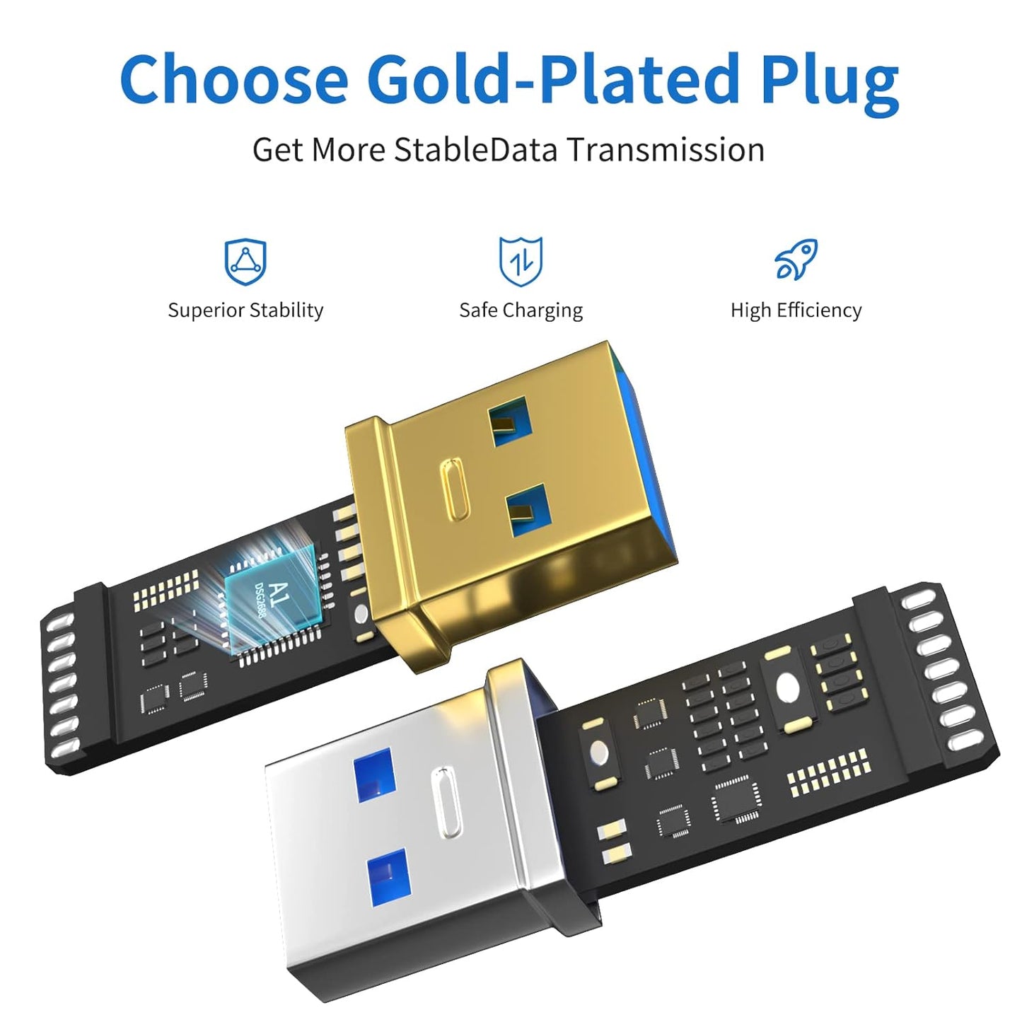 USB 3.0 Extension Cable 80FT Type A Male to Female Active Extender Cord with 4 Extension Chipsets Signal Booster and 1 USB-C Charging Port, for Webcam, PlayStation, Printer, Camera