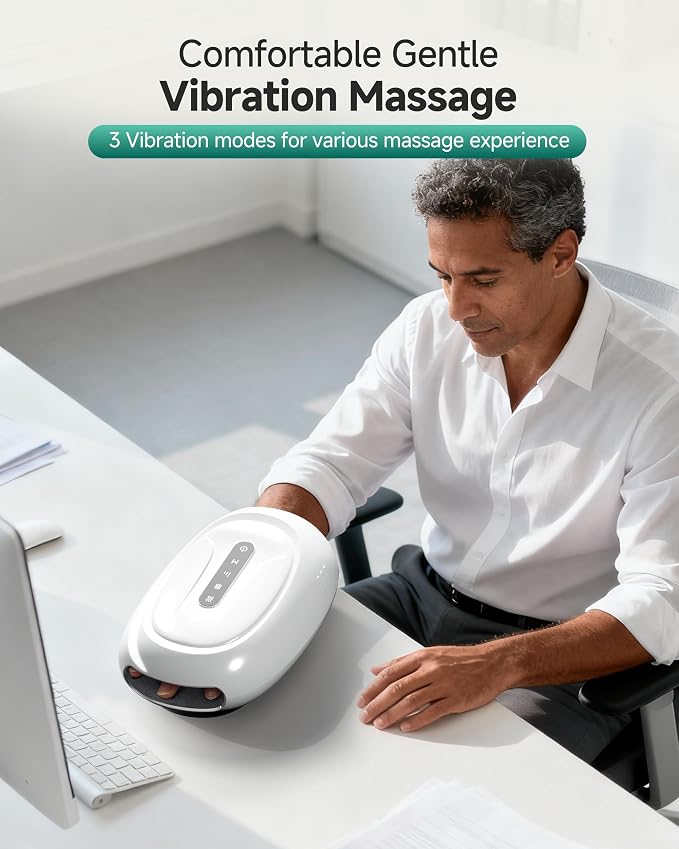 Snailax Gifts for Father, Dad 2026 Cordless Hand Massager with Heat Compression & Vibration, Hand Finger Wrist Full Coverage, Electric Hand Arthritis Massage Tool, Large Space Big Size