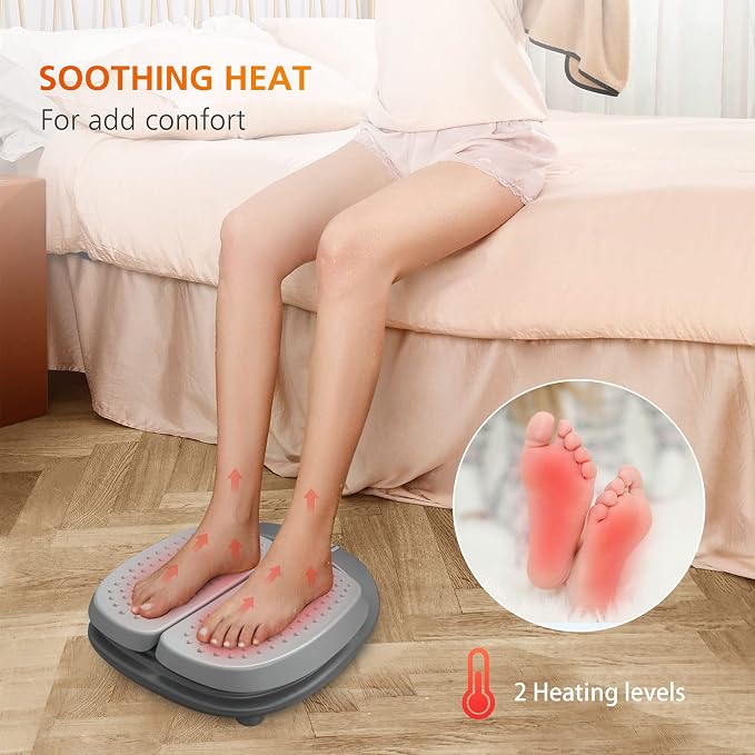 Snailax Vibration Foot Massager with Heat,Remote Control,Adjustable Vibration Speed Electric Massager Machine for Circulation,Plantar Fasciitis, Pain