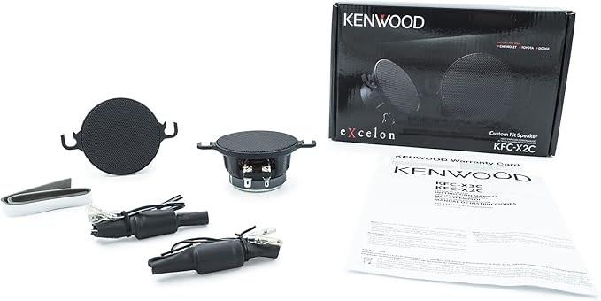 Kenwood eXcelon KFC-X2C 2.5-Inch Mid Range Factory Replacement Car Speakers, 120 Watts Max Power (Pair)