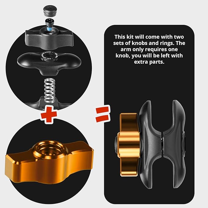 Tackform Link Vent Mount Magnetic Phone Holder - Compatible with MagSafe, 2021-2025 Ford F150 & Raptor, 2023-2025 Ford Super Duty | Billet Aluminum | Zero Slip | 2" Arm | Orange