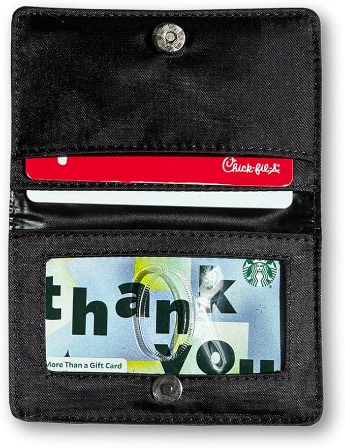 Big Skinny RFID Blocking Leather Phone Card Case with Magnetic Clasp (Tuxedo Black)