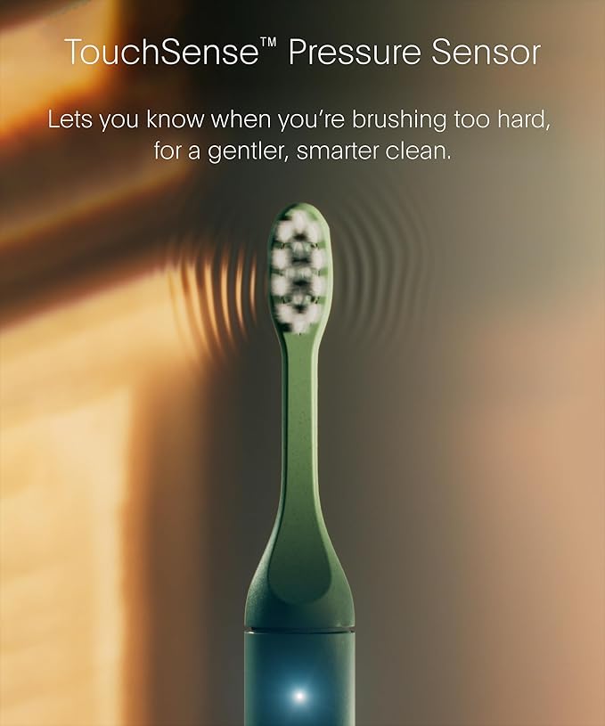 SURI 2.0 New Sonic Electric Toothbrush with Pressure Sensor | 1 Month+ Battery | Electric Toothbrush for Adults | Travel Toothbrushes | Tooth Brush | Green
