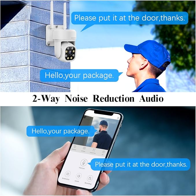 OOSSXX Extend Wireless PTZ Camera WiFi 5.0MP Dome IP Camera for Home Surveuillance System Outdoor Wireless Surveillance Cameras Extend