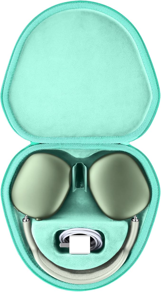 co2CREA Hard Case with Sleep Mode Replacement for Apple AirPods Max 2 / AirPods Max Wireless Over-Ear Headphones (Emerald Green Case)