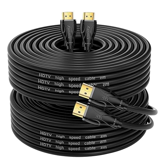 4K HDMI Cable 25ft2pcs, High Speed 2.0 Cables &4K@60Hz 2K 1080P, High Speed Gold Plated Connectors hdmi Cord, Compatible with PlayStation Arc PS3 PS4 PC HDTV