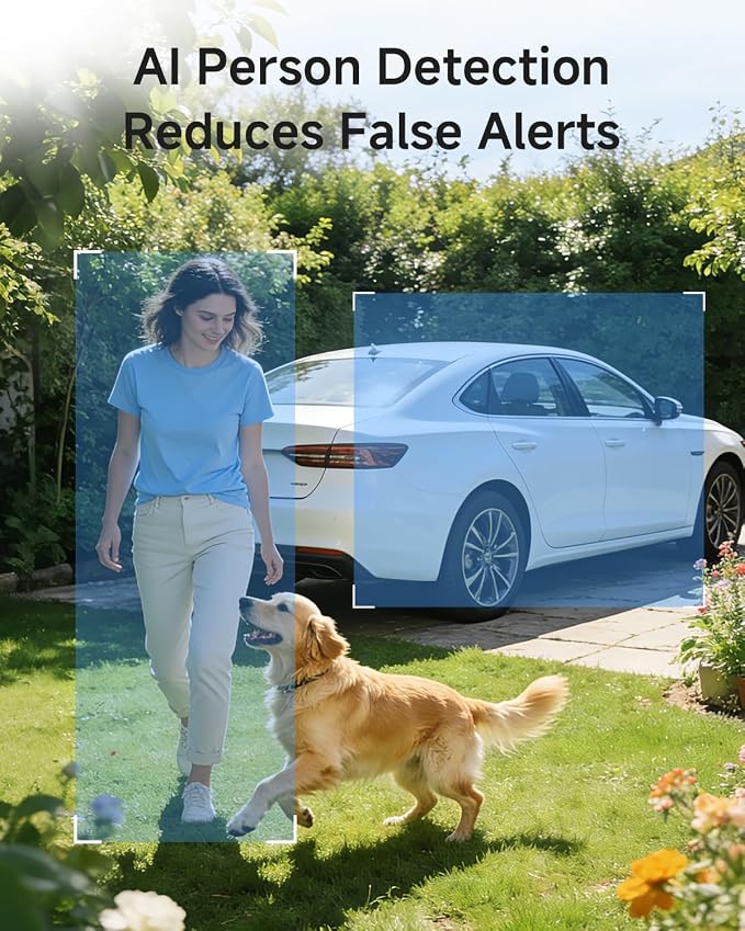 Noorio Solar Security Cameras Wireless Outdoor, 2K Resolution Outdoor Camera, 2.4/5G WiFi Camera for Home Security, Color Night Vision, 2-Way Talk, IP65 Waterproof, Alexa, SB400