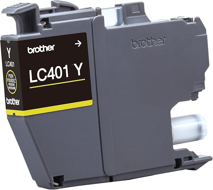 Brother Genuine LC401Y Standard-Yield Yellow Ink Cartridge (Pack of 2)