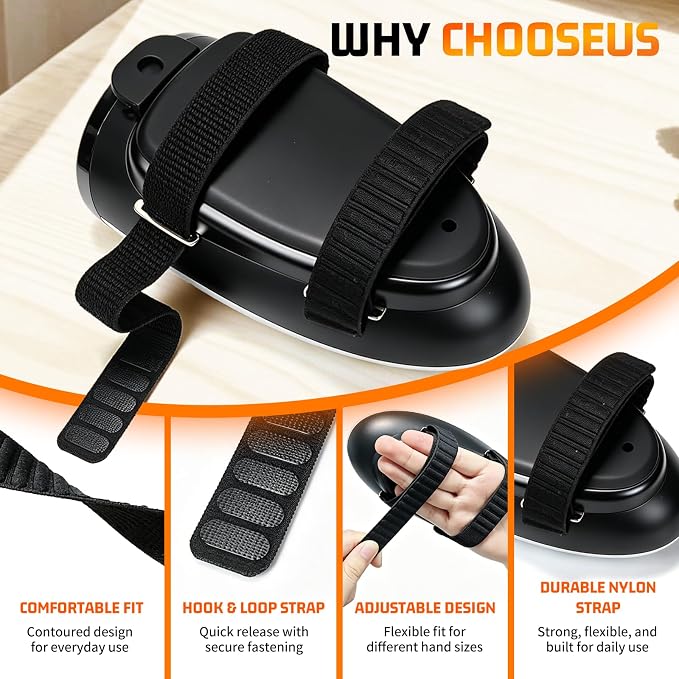 Professional Barber Handheld Massager, Cordless Vibration Massage Tool with 5 Speeds & 5 Modes, Wearable Palm Strap Design for Neck, Shoulders, Arms, Legs, 2600mAh Type-C Rechargeable, White