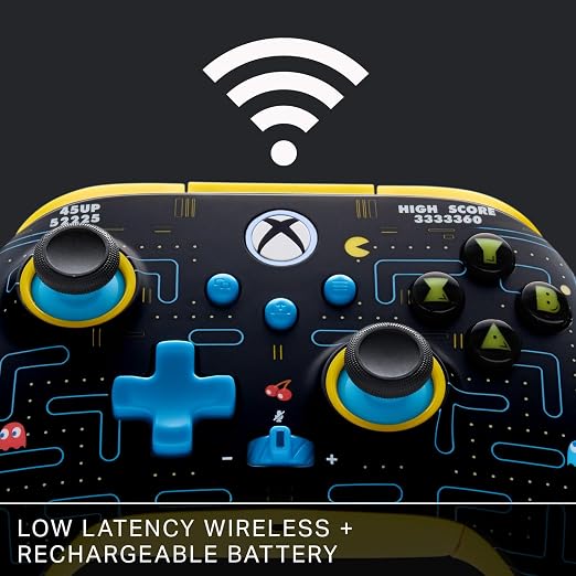 PowerA Wireless Controller for Xbox Series X|S - PAC-MAN SE, hall effect thumbsticks, low latency wireless, officially licensed, works with Xbox One and Windows 10/11