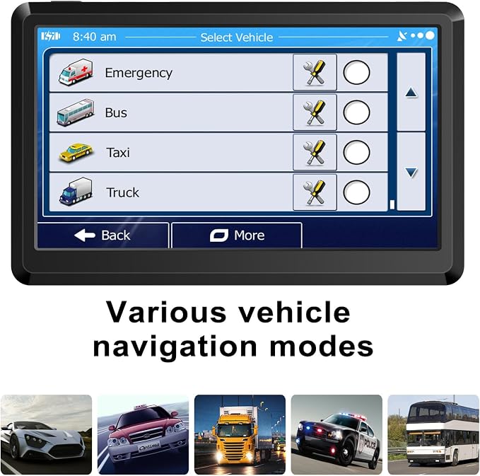 Car GPS Navigation GPS Navigation for Truck & RV & Car, Driver Alerts, Turn-by-Turn Directions, 2025 Map with Free UpdateMap