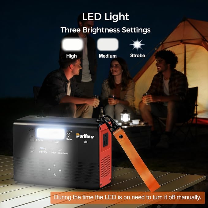 Portable Power Station, 92Wh/100W Mobile Power Bank with Bluetooth Speaker + FM Radio, PD Fast Charging, 110V AC Output, Multiple Output Ports-Ideal for Camping and Emergency Power