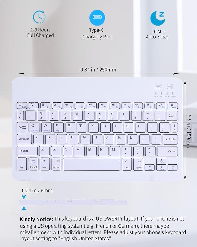 Desk Stand and Bluetooth Keyboard Combo for Samsung Galaxy Z Fold 7/6/5/4/Z Trifold, 4 in 1 Set Include Mouse Pen, Adjustable Foldable Tablet Stand Holder Fits for Motorola Razr Fold 2026