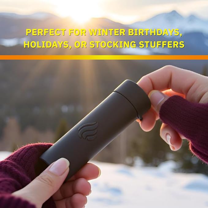 POWERPAW Rechargeable Hand Warmer Portable Electric Hand Heater 3 Heat Levels 5000mAh Battery USB-C Reusable Pocket Warmer for Cold Hands