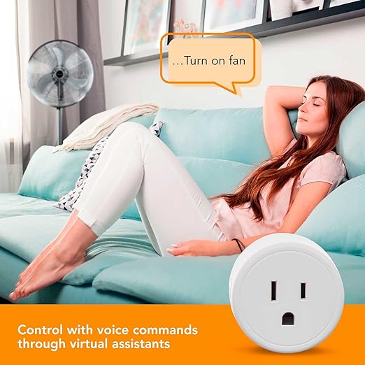Lloyd's WiFi Smart Plug, Compatible with Alexa and Google Home, Set Timers and Schedules from App, No Hub Required, for 2.4 GHz Networks (4-Pack)