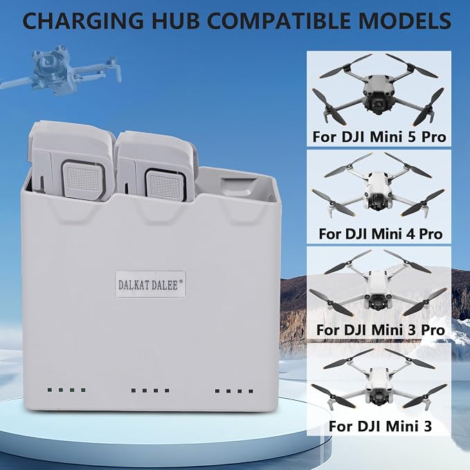 Intelligent Flight Battery Plus (2-Pack) with Two-Way Charging Hub for DJI Mini 4 Pro, Mini 3 Pro, Mini3 drone, 3850mAh 7.38V (2 Batteries with a Bi-Directional Charging Hub)