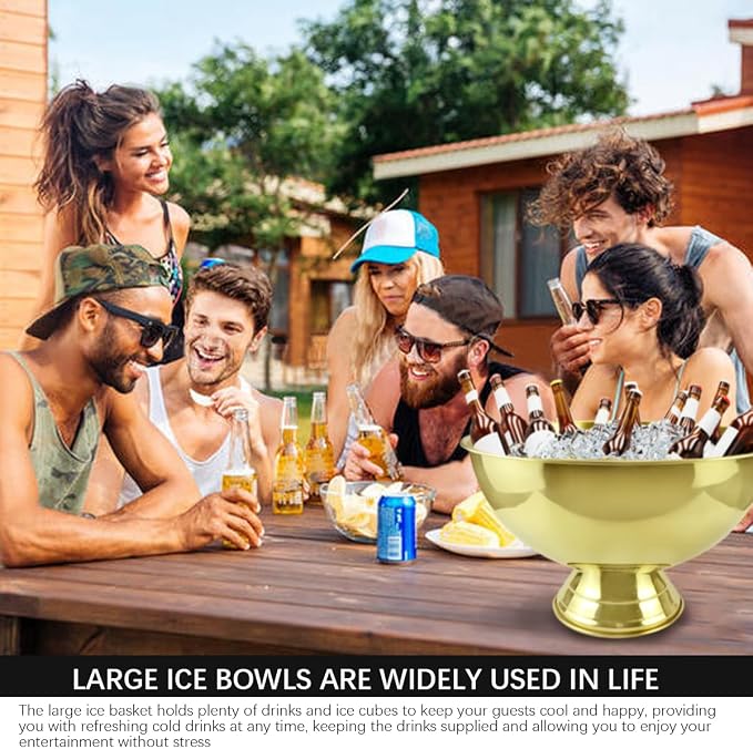 12L Stainless Steel Ice Bucket - Insulated Cooler for Parties Cocktails Wine and Champagne - Perfect for Home Restaurant Hotel Catering Party Bar